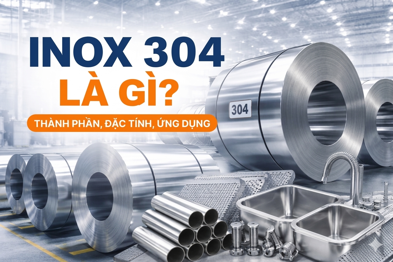 Inox 304 là gì? Thành phần, đặc tính và ứng dụng của inox 304